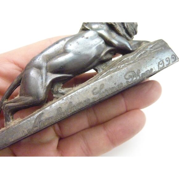 Vintage Lion Statue Metal Heavy - Picture 5 of 5